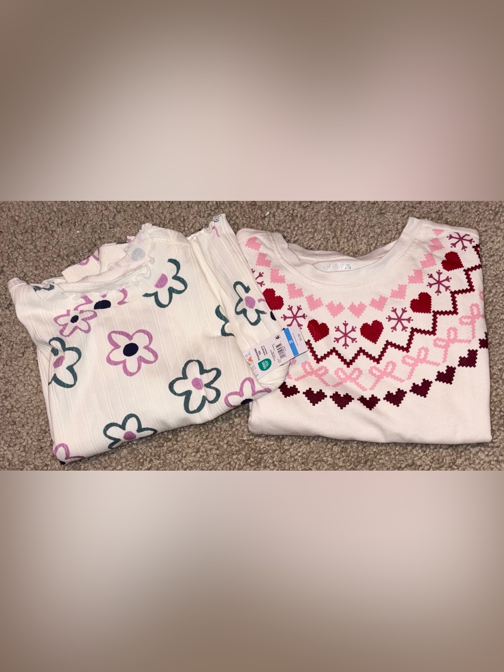 Two Garanimals Girls' Long Sleeve Tees - 3T - New with Tags